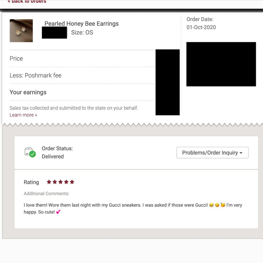 HOST PICK- Pearled Honey Bee Earrings - Picture 4 of 8